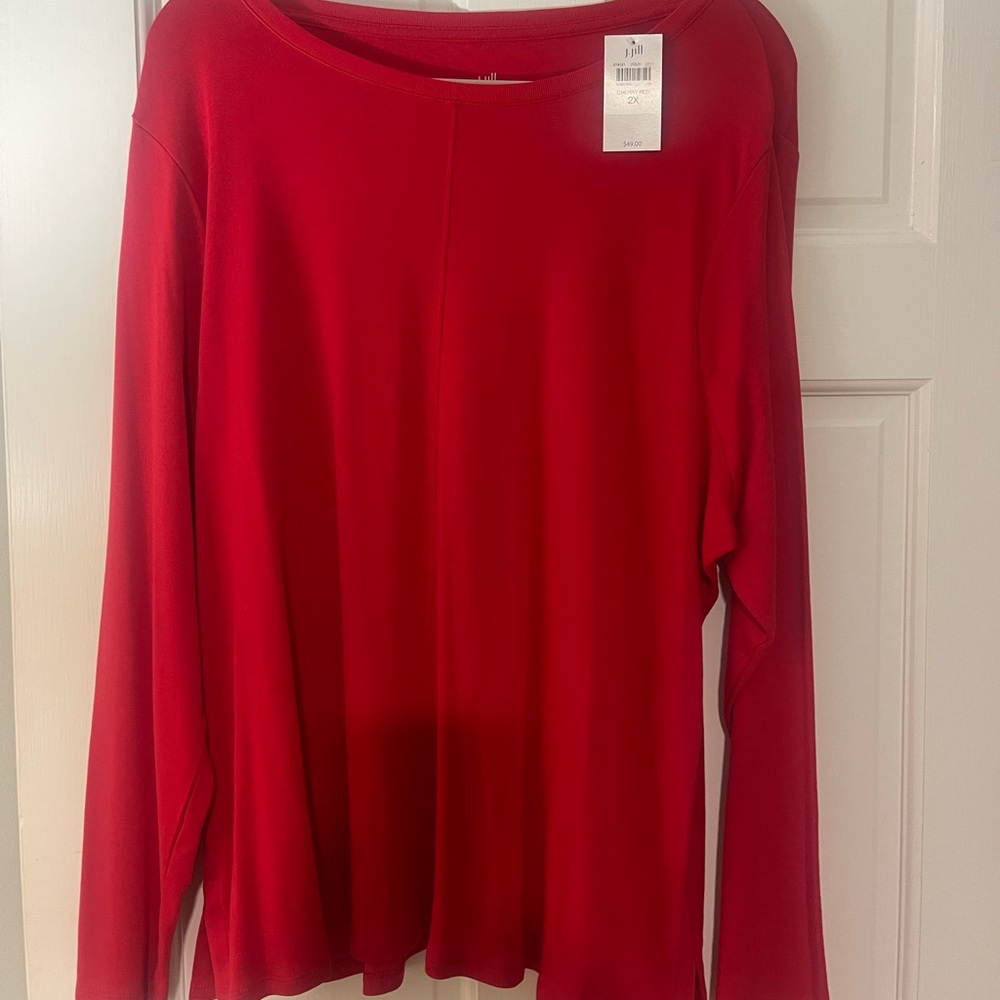NWT J Jill red jersey